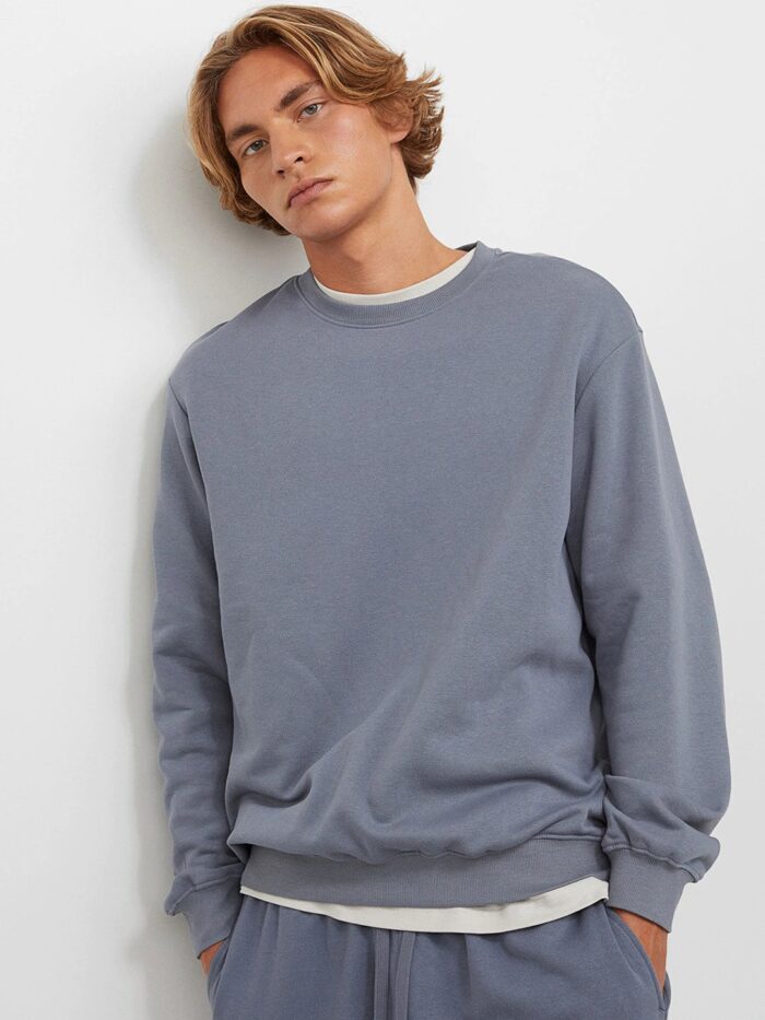 Men Grey Relaxed Fit Sweatshirt